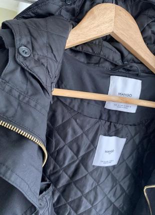 Куртка ветровка пальто с утеплением черная стильная6 фото