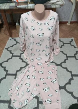 Велюровая домашняя пижама женская 46-50р.