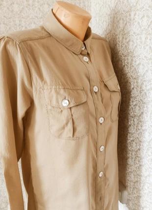 Silk шёлк шовкова блузка рубашка з довгим рукавом, италия3 фото