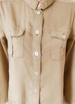 Silk шёлк шовкова блузка рубашка з довгим рукавом, италия1 фото