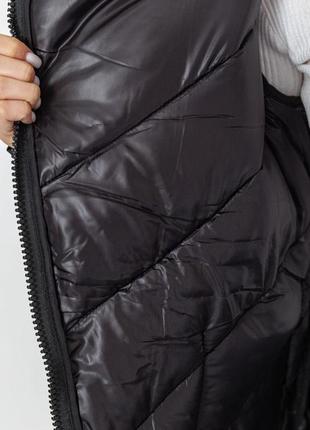 Куртка жіноча однотонна, колір чорний, 235r50686 фото
