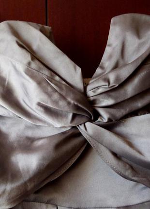 Серебристое выпускное платье karen millen3 фото