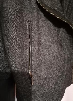 Куртка косуха зі шкіряними манжетами4 фото
