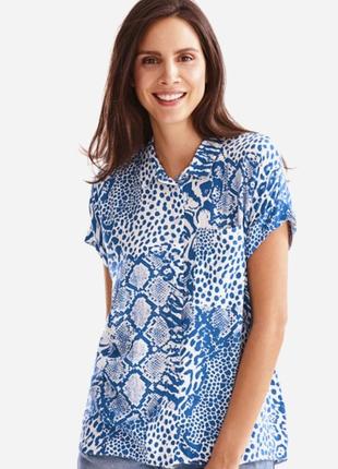 Нова віскозна блуза c&amp;a натуральна блуза-сорочка енімал принт віскоза
