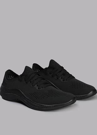 Крокс кроссовки лайтрайл 360 полностью черные crocs literide 360 pacer black/black