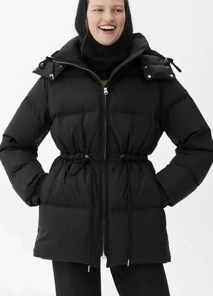 Пуховик стьоганий з капюшоном пух перо arket оригінал