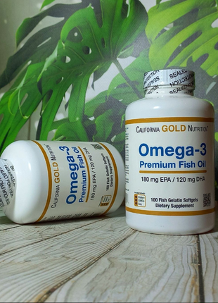 California gold nutrition, риб’ячий жир преміальної якості з омега-3, 100 капсул2 фото