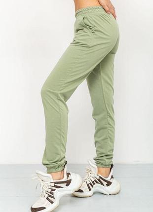 Спорт штани жіночі двонитка, колір оливковий, 226r0303 фото