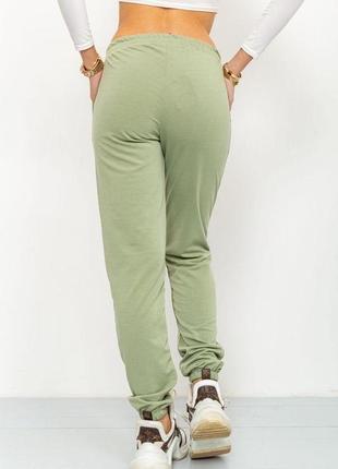 Спорт штани жіночі двонитка, колір оливковий, 226r0304 фото