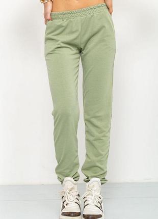 Спорт штани жіночі двонитка, колір оливковий, 226r0302 фото