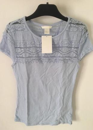 Блакитна футболка h&m