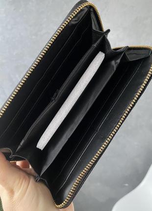 Красивый черный кошелек портмоне женский4 фото