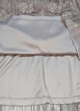 Невероятное серое платье плисе topshop #1495 фото
