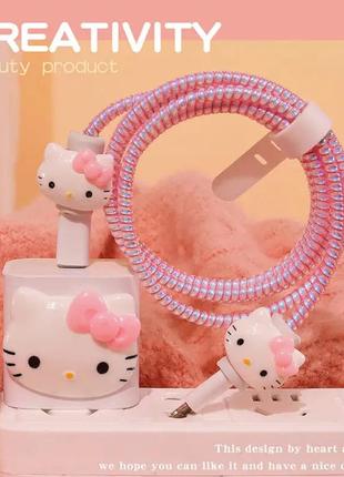 Чохол для зарядки телефону hello kitty