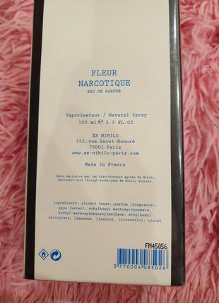 Парфюмированная вода ex nihilo fleur narcotique унисекс 100ml тестер