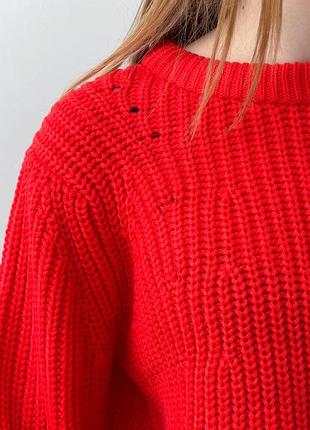 Яскравий светр крупної вʼязки2 фото