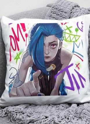 Декоративна подушка плюшевий подарунок з принтом arcane league of legends