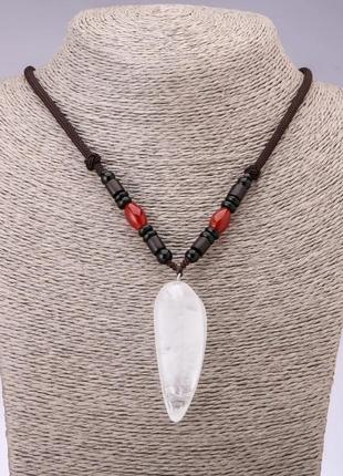 Кулон горный хрусталь мужской