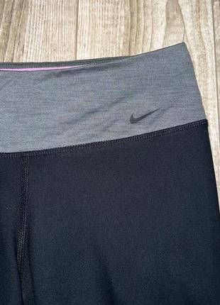 Чорні компресійні лосіни для занять спортом nike dri-fit6 фото