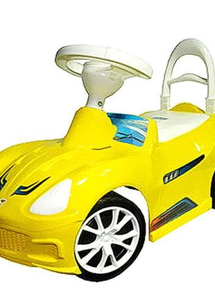 Машинка-каталка толокар орион спорткар жолтый 160л