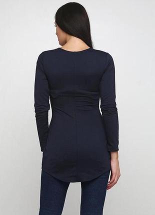 Туника трикотажная, р.40-50, мини-платье, розовая, женская, с длинным рукавом, одежда, 25899