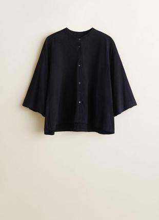 Замшевая блуза mango рубашка оверсайз укороченная рубашка кроп натуральная замша2 фото