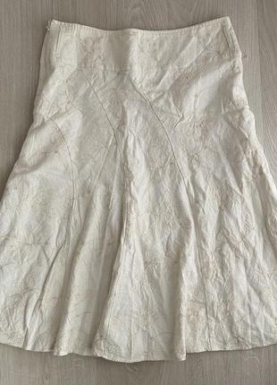 Белая юбка миди2 фото