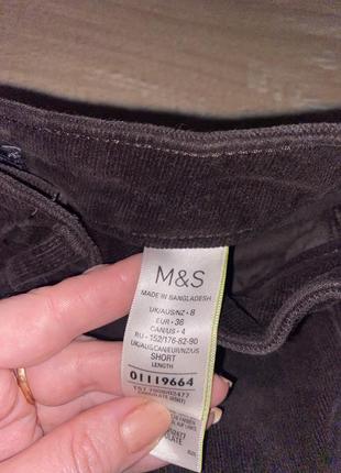 Коричневые ольвет брюки прямого кроя. m&amp;s4 фото