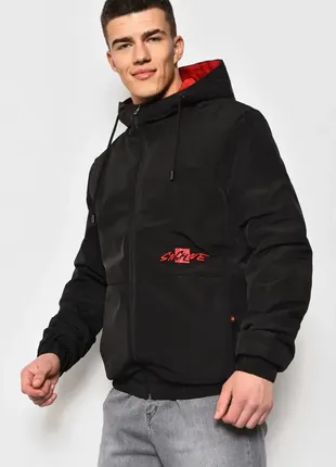 Стильная куртка с принтом с капюшоном с надписями