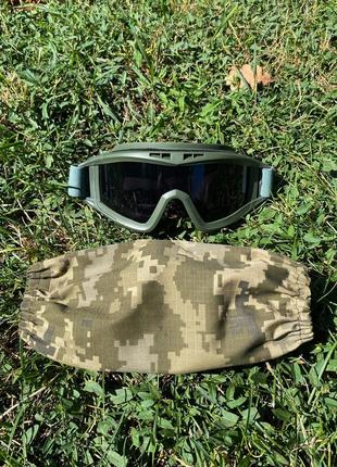 Кавер на окуляри армійський піксель мм14 захисний чохол на тактичні окуляри піксель військовий чохол на окуляри