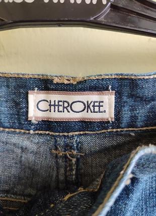 Джинсовая юбка-миди с разрезом спереди от американского бренда cherokee6 фото