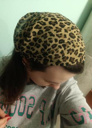 Леопардовая повязка бандана на голову