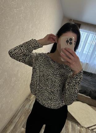Леопардовая блуза