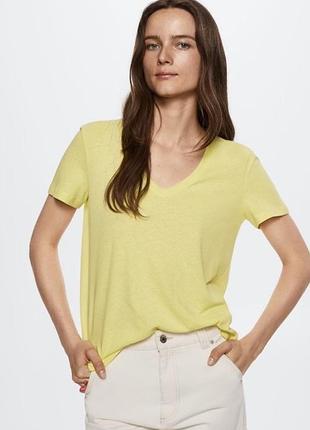 Кофта футболка льон mango