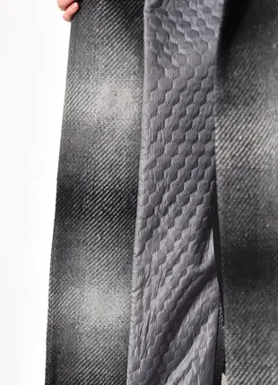 Стильное шерстяное длинное пальто с принтом с поясом утепленное4 фото