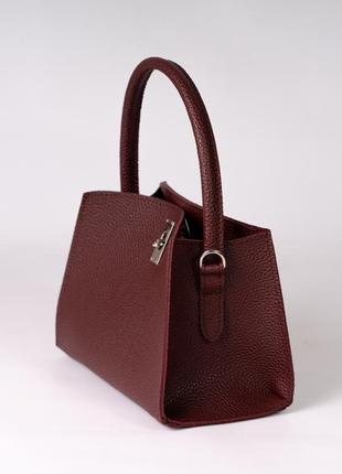 Женская сумка бордовая сумочка бордовый клатч через плечо классическая сумочка трапеция2 фото