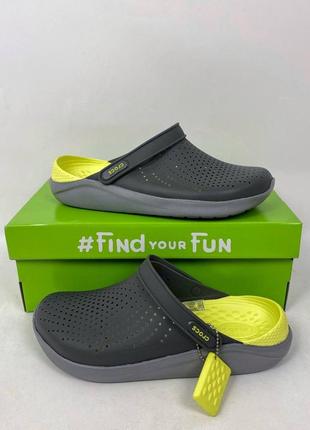 Literide grey/light green crocs крокси