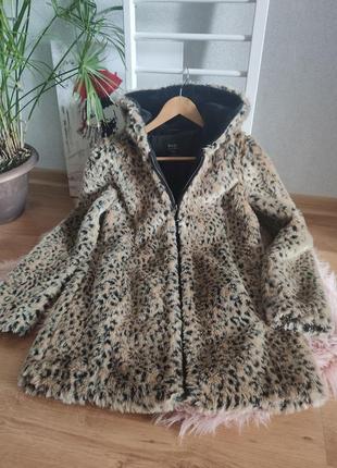 Леопардовая курточка-шубка от zara, размер м-l