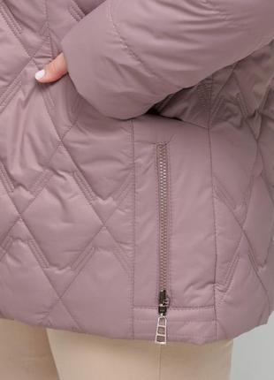 Шикарная женская двусторонняя демисезонная куртка, батальные размеры9 фото