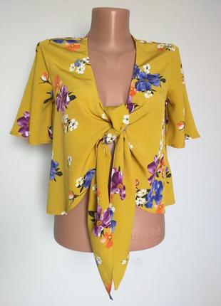 Оригинальная блуза-топ, с глубоким декольте на завязку. 6(34)