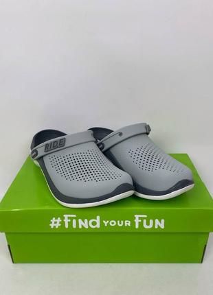 Literide 360 light grey/ slate grey crocs кроксы серые