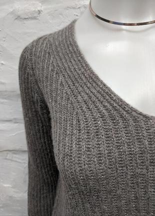 Le tricot perugia italy оригинальный пуловер из шерсти с шелком и кашемиром с серым бристой патиной2 фото