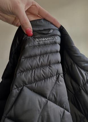 Черная стеганая куртка пуховик приталенная позмер xs s jean paul10 фото