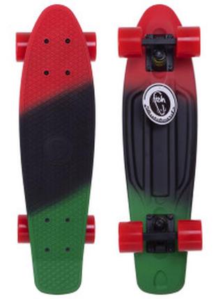 Скейтборд пенні penny fish color sp-sport sk-402-12 червоний-чорний-зелений