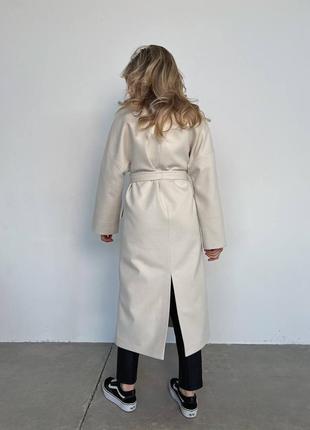 Женское весеннее осеннее пальто шерстяное,женское весеннее пальто теплое,теплое длинное демисезонное, демисезонное4 фото