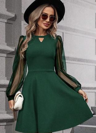 Чорна коротка сукня жіноча в кольорах6 фото