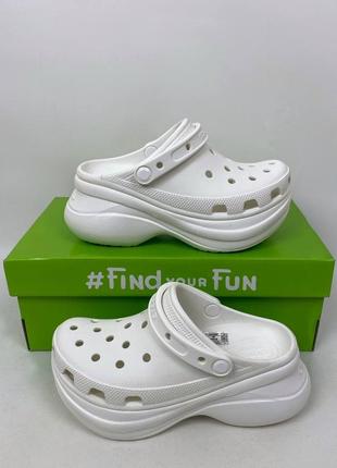 Classic bae white crocs білі крокси