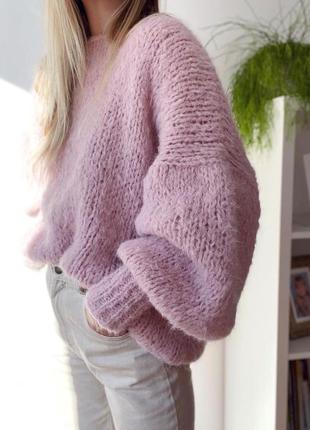 Мягкий оверсайз свитер из шерсти альпака