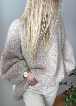 Мягкий оверсайз свитер из шерсти альпака6 фото