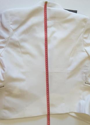 Блейзер, пиджак, белый, размер 3,  м - l , cache cache, франция5 фото